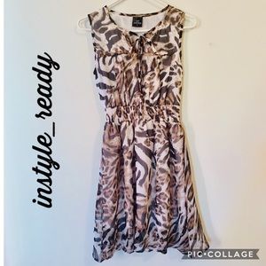 Leopard-print Junior Mini Dress